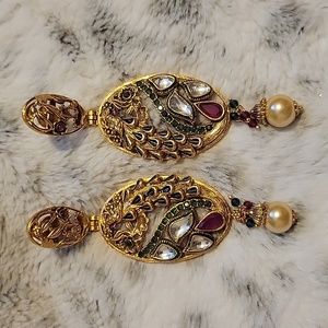 Peacock Costume Earrings